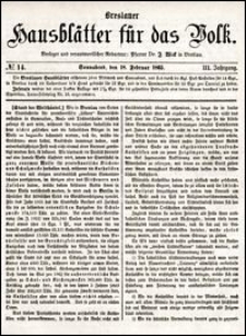 Breslauer Hausblätter für das Volk. Jg. 3, Nr. 14 (1865)