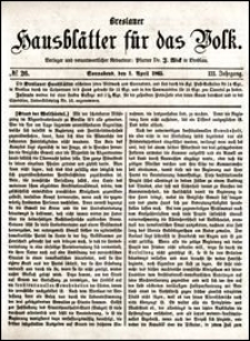 Breslauer Hausbl&auml;tter f&uuml;r das Volk. Jg. 3, Nr. 26 (1865)