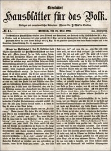 Breslauer Hausblätter für das Volk. Jg. 3, Nr. 41 (1865)