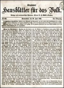 Breslauer Hausblätter für das Volk. Jg. 3, Nr. 60 (1865)