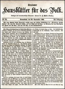 Breslauer Hausbl&auml;tter f&uuml;r das Volk. Jg. 3, Nr. 76 (1865)