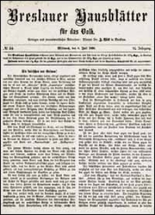 Breslauer Hausbl&auml;tter f&uuml;r das Volk. Jg. 6, Nr. 55 (1868) + Beilage
