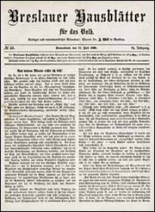 Breslauer Hausbl&auml;tter f&uuml;r das Volk. Jg. 6, Nr. 56 (1868)