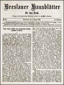 Breslauer Hausbl&auml;tter f&uuml;r das Volk. Jg. 6, Nr. 67 (1868) + Beilage