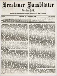 Breslauer Hausbl&auml;tter f&uuml;r das Volk. Jg. 6, Nr. 70 (1868)