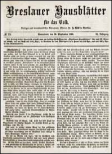 Breslauer Hausblätter für das Volk. Jg. 6, Nr. 75 (1868) + Beilage