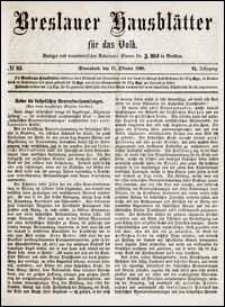 Breslauer Hausbl&auml;tter f&uuml;r das Volk. Jg. 6, Nr. 83 (1868) + Beilage