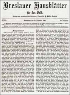 Breslauer Hausbl&auml;tter f&uuml;r das Volk. Jg. 6, Nr. 98 (1868) + Beilage
