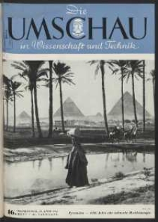 Die Umschau : Wochenschschrift über die Fortschritte in Wissenschaft und Technik. 45. Jahrgang, 1941, Heft 16