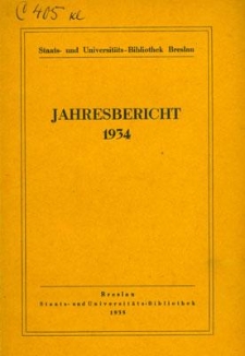 Jahresbericht. 1934