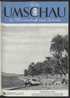 Die Umschau : Wochenschschrift über die Fortschritte in Wissenschaft und Technik. 45. Jahrgang, 1941, Heft 22