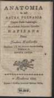 Anatomia to iest Nauka Poznania Części Ciała Ludzkiego […]. Ed. 2