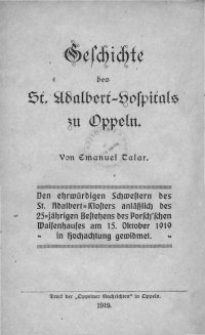 Geschichte des St. Adalbert-Hospitals zu Oppeln