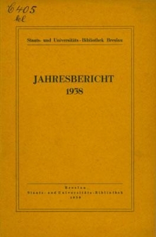 Jahresbericht. 1938