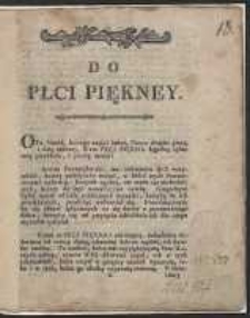 Do Płci Piekney : [Inc.:] Oto Naród, którego części iedne, Prawa drugim piszą […]