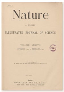 Nature : a Weekly Illustrated Journal of Science. Volume 88, 1911 November 9, [No. 2193]