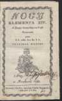 Nocy Klemensa XIV. [&hellip;] Oryginał Włoski