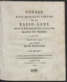 Voyage Dans Quelques Parties De La Basse – Saxe Pour La Recherche Des Antiquités Slaves Ou Vendes […]