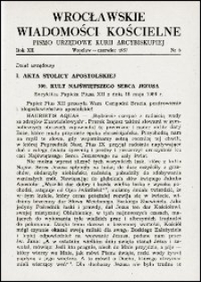 Wrocławskie Wiadomości Kościelne. R. 12, 1957, nr 6