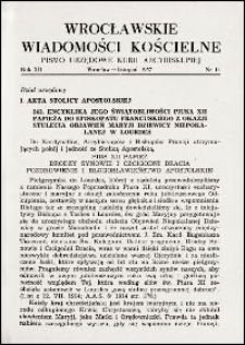 Wrocławskie Wiadomości Kościelne. R. 12, 1957, nr 11