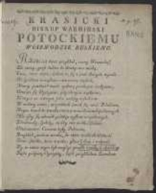 Krasicki Biskup Warminski Potockiemu Woiewodzie Ruskiemu
