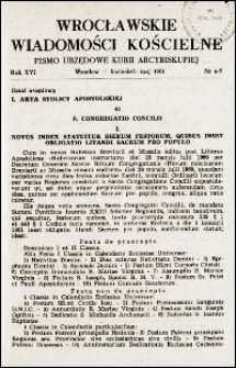 Wrocławskie Wiadomości Kościelne. R. 16, 1961, nr 4-5