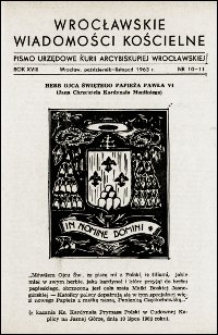 Wrocławskie Wiadomości Kościelne. R. 18, 1963, nr 10-11