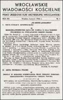 Wrocławskie Wiadomości Kościelne. R. 21, 1966, nr 4