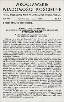 Wrocławskie Wiadomości Kościelne. R. 21, 1966, nr 5-6