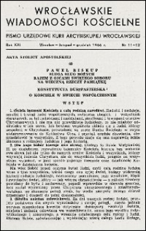 Wrocławskie Wiadomości Kościelne. R. 21, 1966, nr 11-12