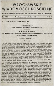 Wrocławskie Wiadomości Kościelne. R. 23, 1968, nr 3-4