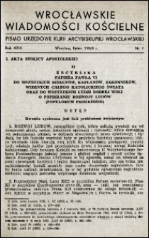 Wrocławskie Wiadomości Kościelne. R. 23, 1968, nr 7