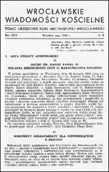 Wrocławskie Wiadomości Kościelne. R. 24, 1969, nr 5