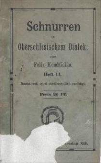 Schnurren in oberschlesischem Dialekt. H. 3