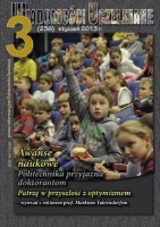 Wiadomości Uczelniane : pismo informacyjne Politechniki Opolskiej, nr 3 (236), styczeń 2013