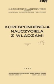 Korespondencja nauczyciela z władzami