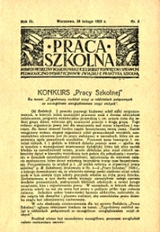 Praca szkolna : dodatek miesięczny do Głosu Nauczycielskiego, poświęcony sprawom pedagogiczno-dydaktycznym w związku z praktyką szkolną, Rok III, Nr 3