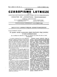 Lwowskie Czasopismo Lotnicze. R. 3, marzec 1935, Nr 1