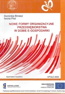 Nowe formy organizacyjne przedsiębiorstwa w dobie e-gospodarki