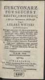 Dykcyonarz Powszechny Medyki, Chirurgii, i Sztuki Hodowania Bydląt Czyli Lekarz Wieyski Zawieraiący Rozciągłe wiadomości wszystkich części sztuki Lekarskiey [...]. T. 8 [Win-Zyw]
