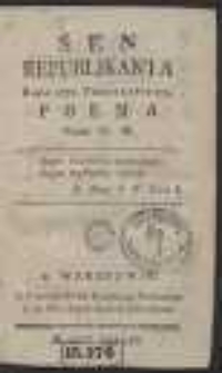 Sen Republikanta Roku 1772. Przytrafiony : Poema [&hellip;]