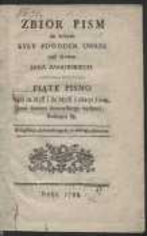 Zbior Pism do których Były Powodem Uwagi nad życiem Jana Zamoyskiego. Pismo 5: Myśl na Myśl i do Myśli z okazyi Uwag, nad życiem Zamoyskiego wydaney stosuiąca się