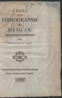 Essai D&rsquo;Une Lithographie De Mloćin