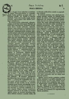 Praca Szkolna : dodatek miesięczny do Głosu Nauczycielskiego, poświęcony sprawom pedagogiczno-dydaktycznym w związku z praktyką szkolną, Rok XI, nr 1