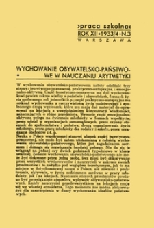 Praca Szkolna : dodatek miesięczny do Głosu Nauczycielskiego, poświęcony sprawom pedagogiczno-dydaktycznym w związku z praktyką szkolną, Rok XII, nr 3