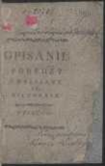 Opisanie Podrozy Z Warszawy Do Biłgoraja W Roku 1782. [Ed. B]