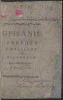 Opisanie Podrozy Z Warszawy Do Biłgoraja W Roku 1782. [Ed. B]