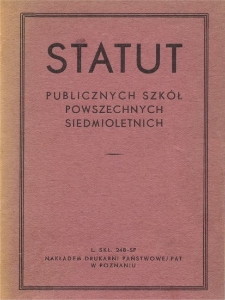 Statut publicznych szkół powszechnych siedmioletnich