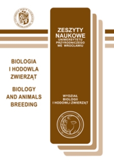 Zeszyty Naukowe Uniwersytetu Przyrodniczego we Wrocławiu. Biologia i Hodowla Zwierząt 68, 2013