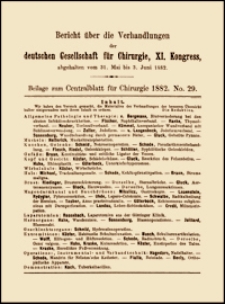 &Uuml;ber Gastroskopie und &Ouml;sophagoskopie (mit Demonstration am Lebenden), Centralblatt f&uuml;r Chirurgie, 1882, Bd. 9, Beilage zu No. 29, S. 49-52